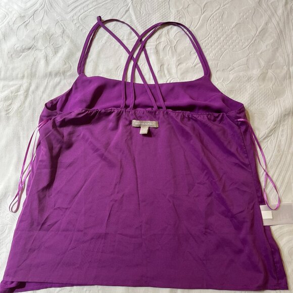 NEW BANANA REPUBLIC Womens 12 Purple Plum Fully Lined CAMISOLE ,Spaghetti Straps - Picture 4 of 7